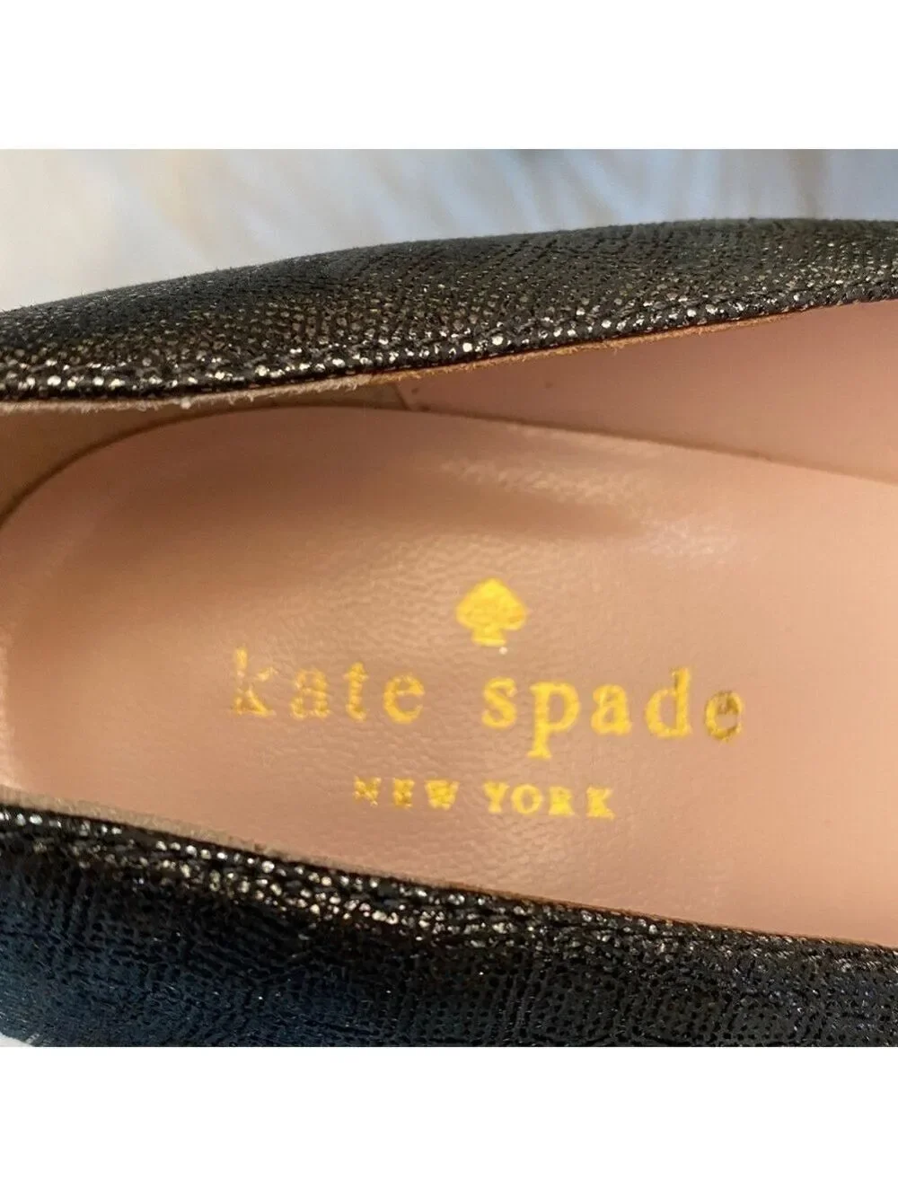 Kate Spade Silver Gray Glitter Pumps, Size 7